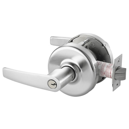 Corbin Russwin Grade 1 Storeroom/Closet Cylindrical Lock, Armstrong Lever, D Rose, Conventional Cylinder, Satin Chr CLX3357 AZD 626